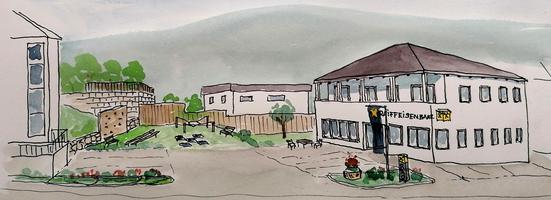 Skizze Raiffeisenhaus und Motorikpark Traberg
