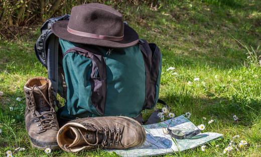 Wandern, Wanderschuhe, Rucksack